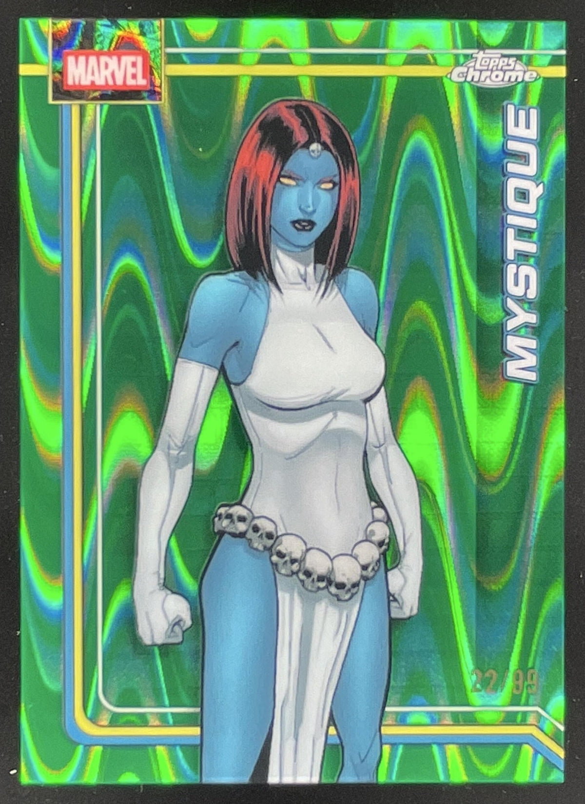 2026 Topps Chrome Marvel Comics Green RayWave Refractor #086 Mystique /99 product image 1, provided for visual reference and