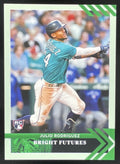 2022 Topps X Julio Rodriguez #15 "Bright Futures" RC product image 1, provided for visual reference and product detail review