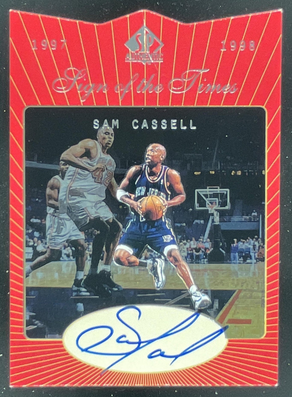 1997-98 SP Authentic Sign of the Times #SC Sam Cassell Auto product image 1, provided for visual reference and product