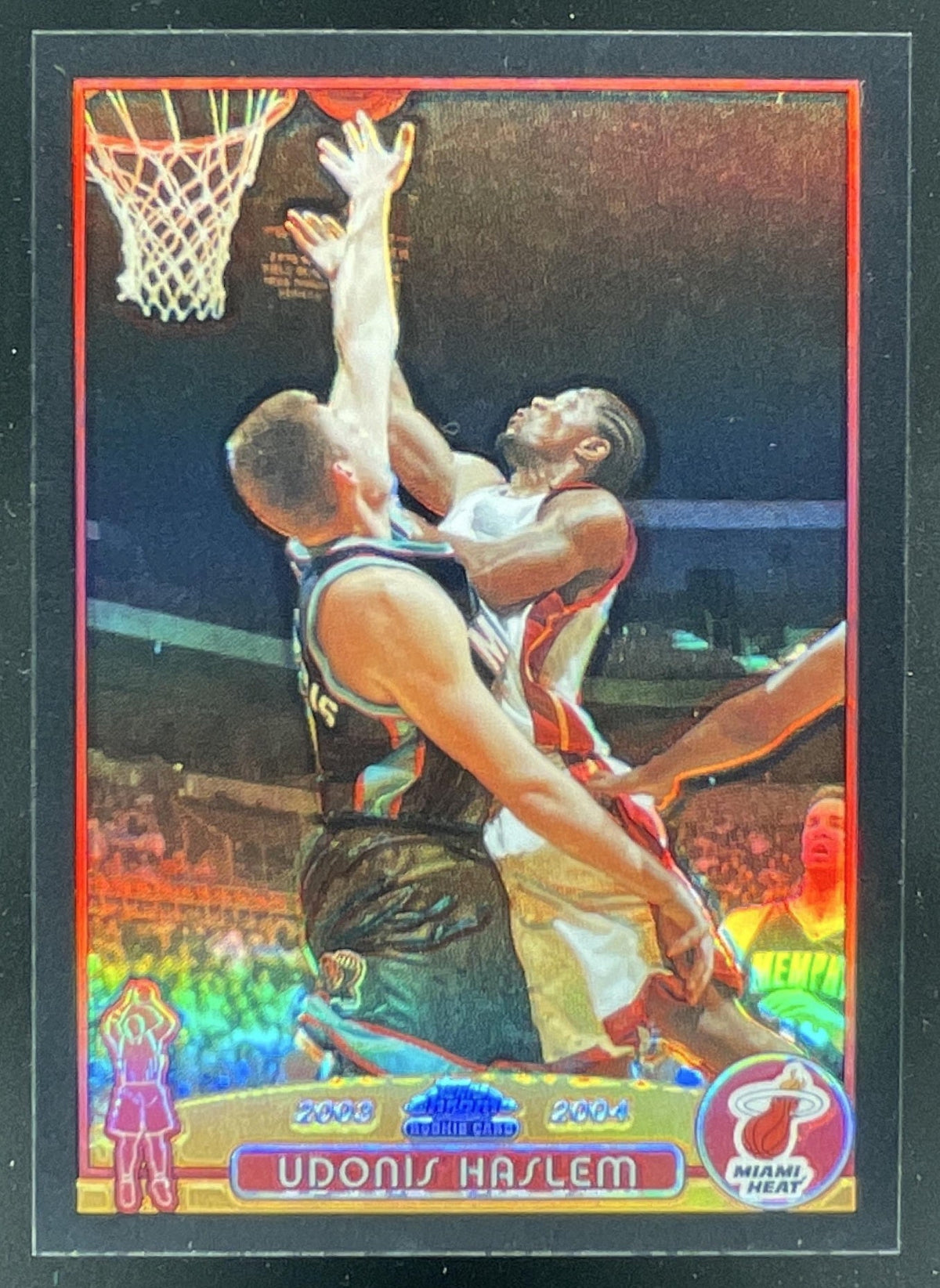 2003-04 Topps Chrome Refractors Black #164 Udonis Haslem RC /500 product image 1, provided for visual reference and product