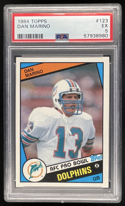 1984 Topps #123 Dan Marino RC PSA 5 product image 1, provided for visual reference and product detail review