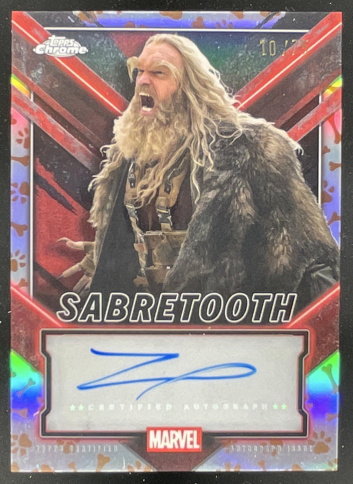 2025 Topps Chrome Deadpool Tyler Mane as Sabretooth Dogpool #TC-TM /75 product image 1, provided for visual reference and