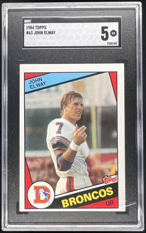 1984 Topps #63 John Elway RC SGC 5 product image 1, provided for visual reference and product detail review