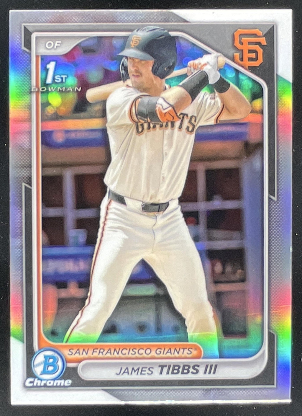 2024 Bowman Draft Chrome Refractor #BDC-40 James Tibbs III RC product image 1, provided for visual reference and product