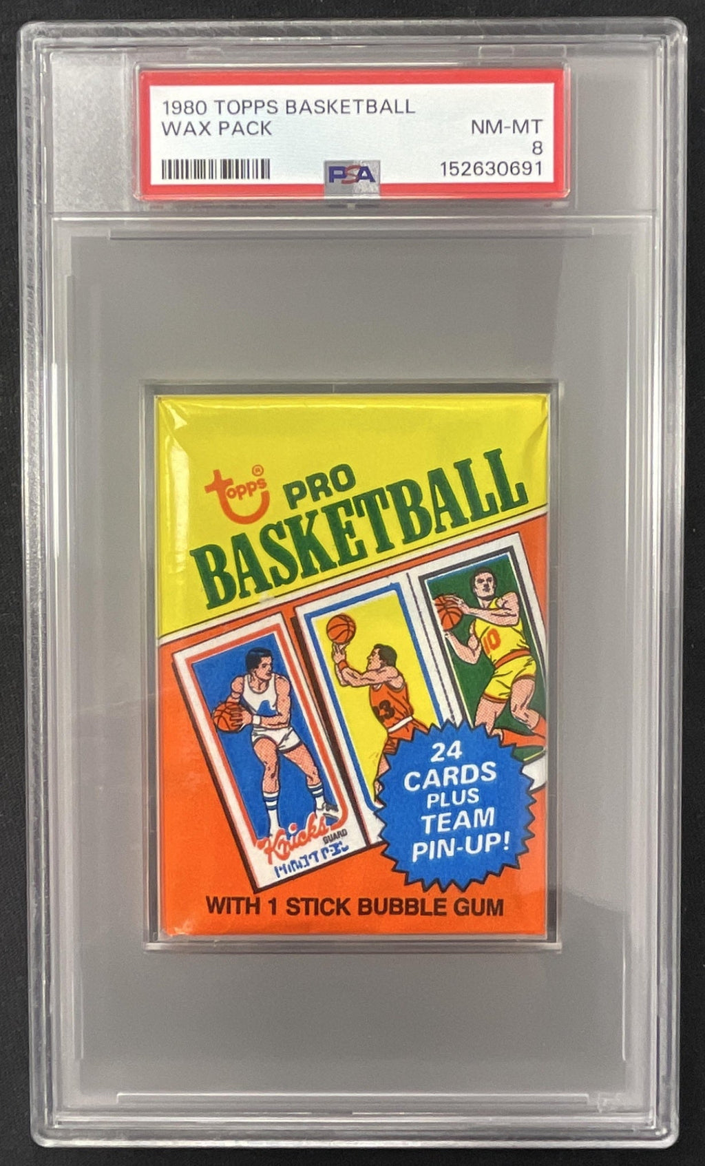 1980 Topps Basketball Sealed Wax Pack PSA 8 product image 1, provided for visual reference and product detail review
