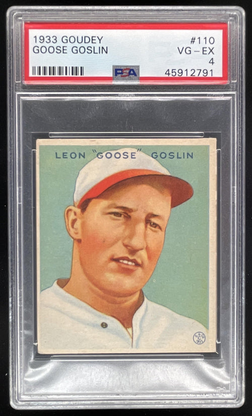 1933 Goudey R319 #110 Goose Goslin RC PSA 4 product image 1, provided for visual reference and product detail review