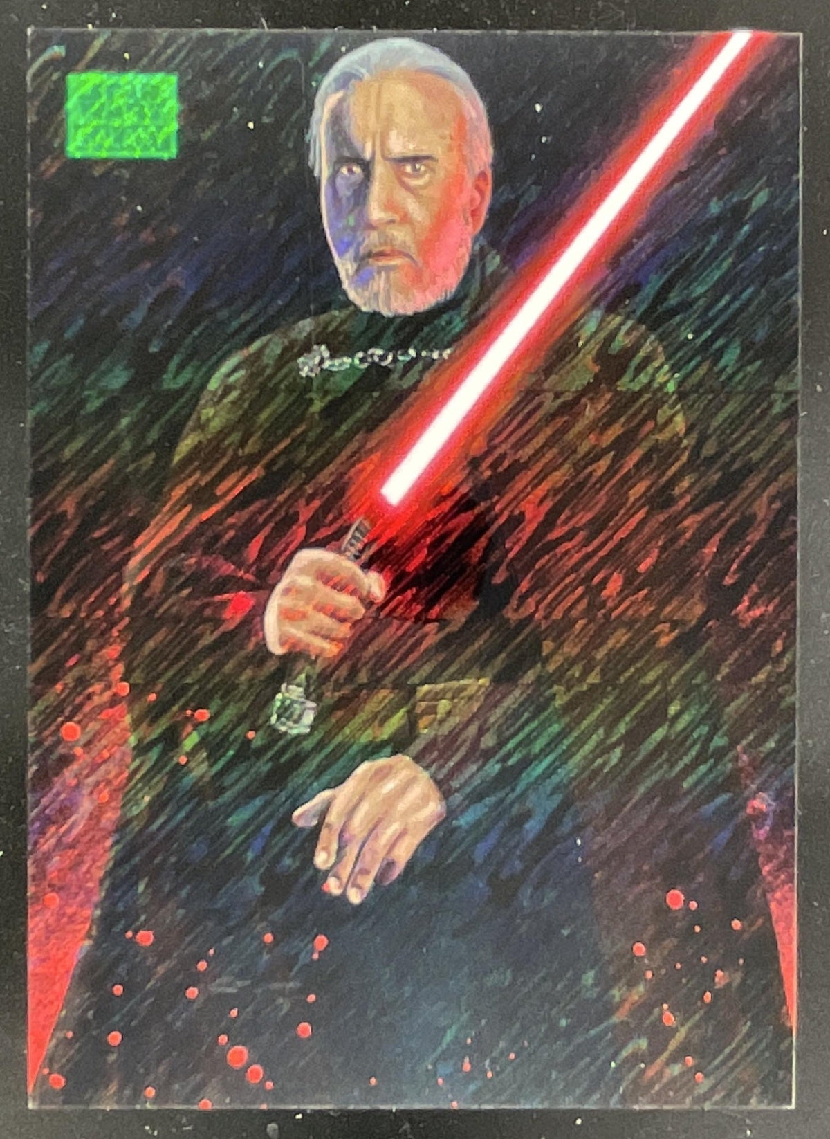 2025 Topps Chrome Star Wars Galaxy Fear Darkside Green Shimmer Count Dooku /199 product image 1, provided for visual