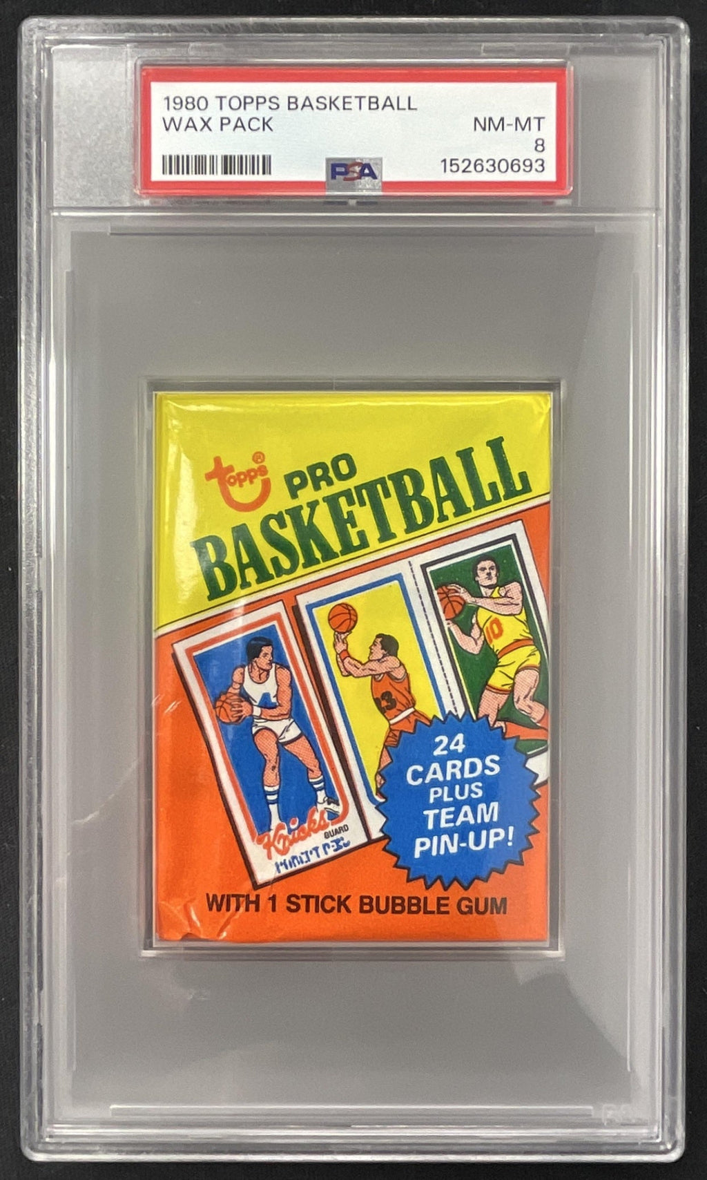 1980 Topps Basketball Sealed Wax Pack PSA 8 product image 1, provided for visual reference and product detail review