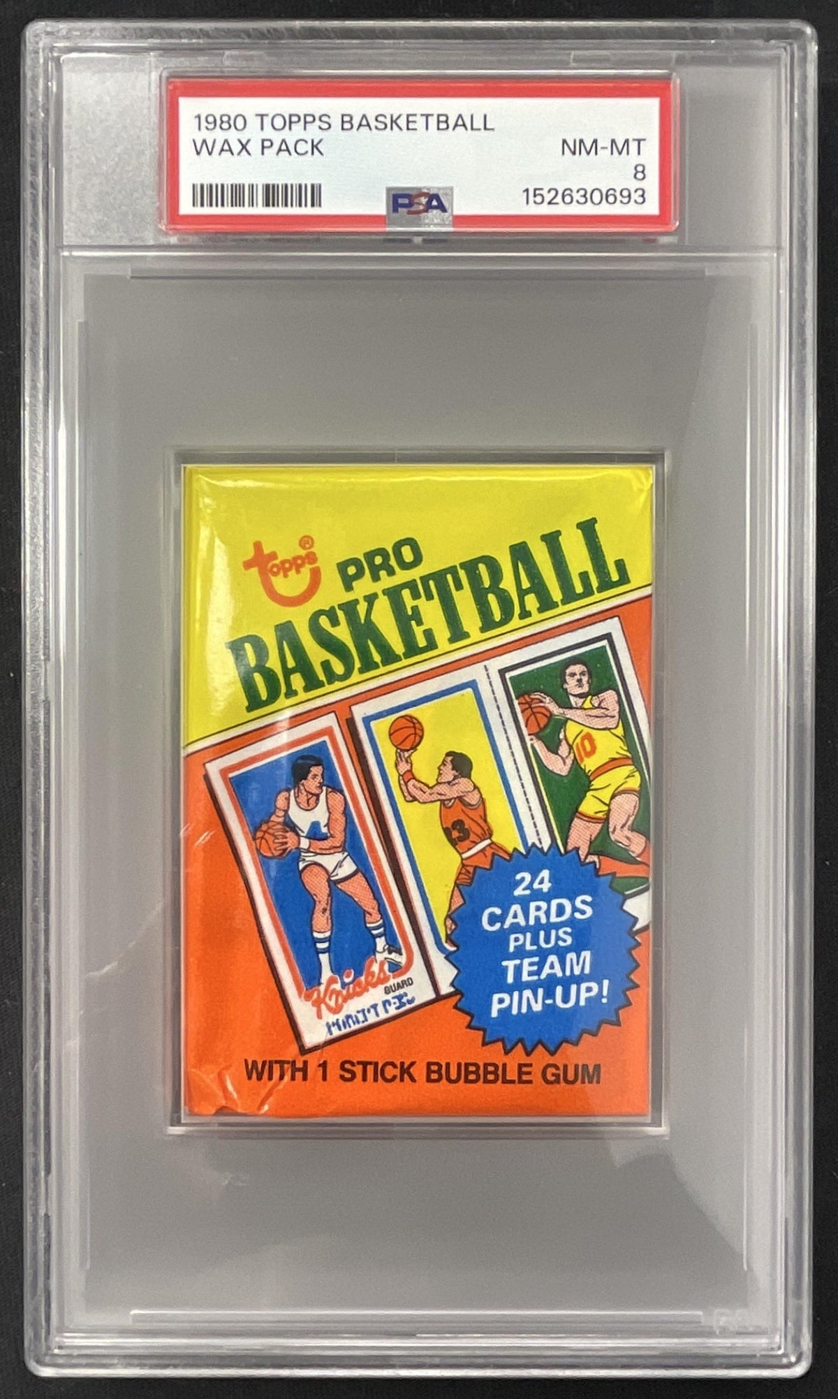1980 Topps Basketball Sealed Wax Pack PSA 8 product image 1, provided for visual reference and product detail review