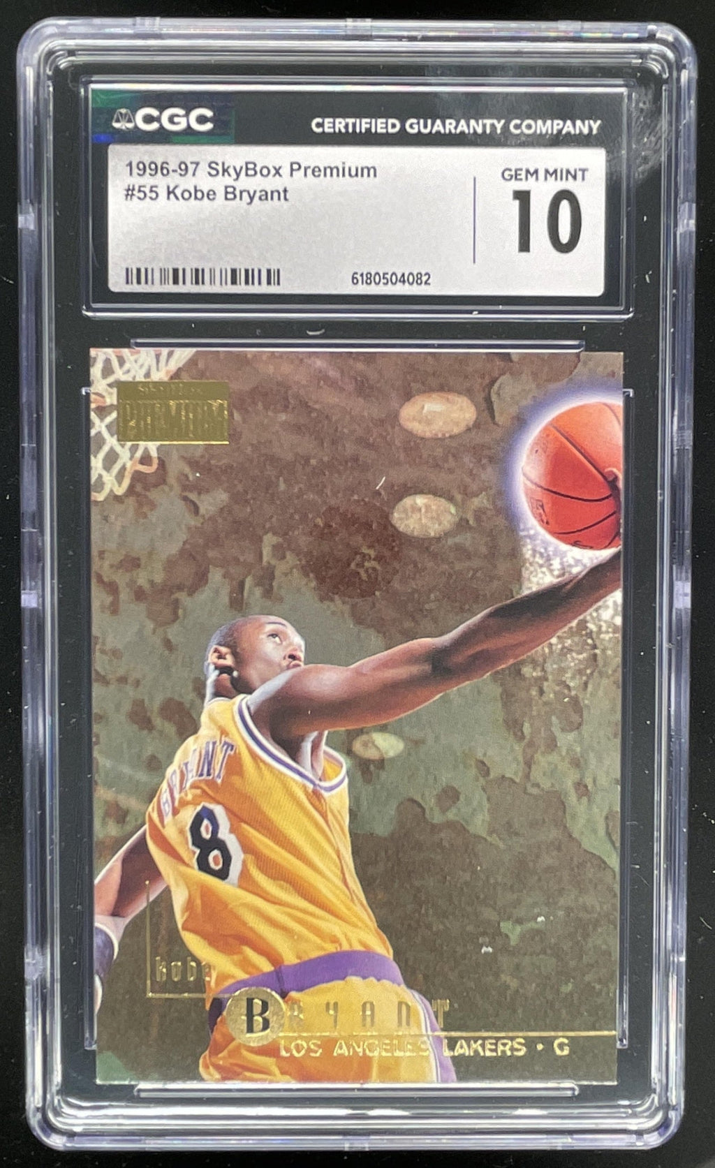 1996-97 Skybox Premium #55 Kobe Bryant RC CGC 10 product image 1, provided for visual reference and product detail review