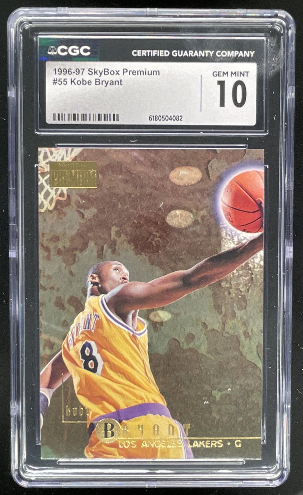 1996-97 Skybox Premium #55 Kobe Bryant RC CGC 10 product image 1, provided for visual reference and product detail review