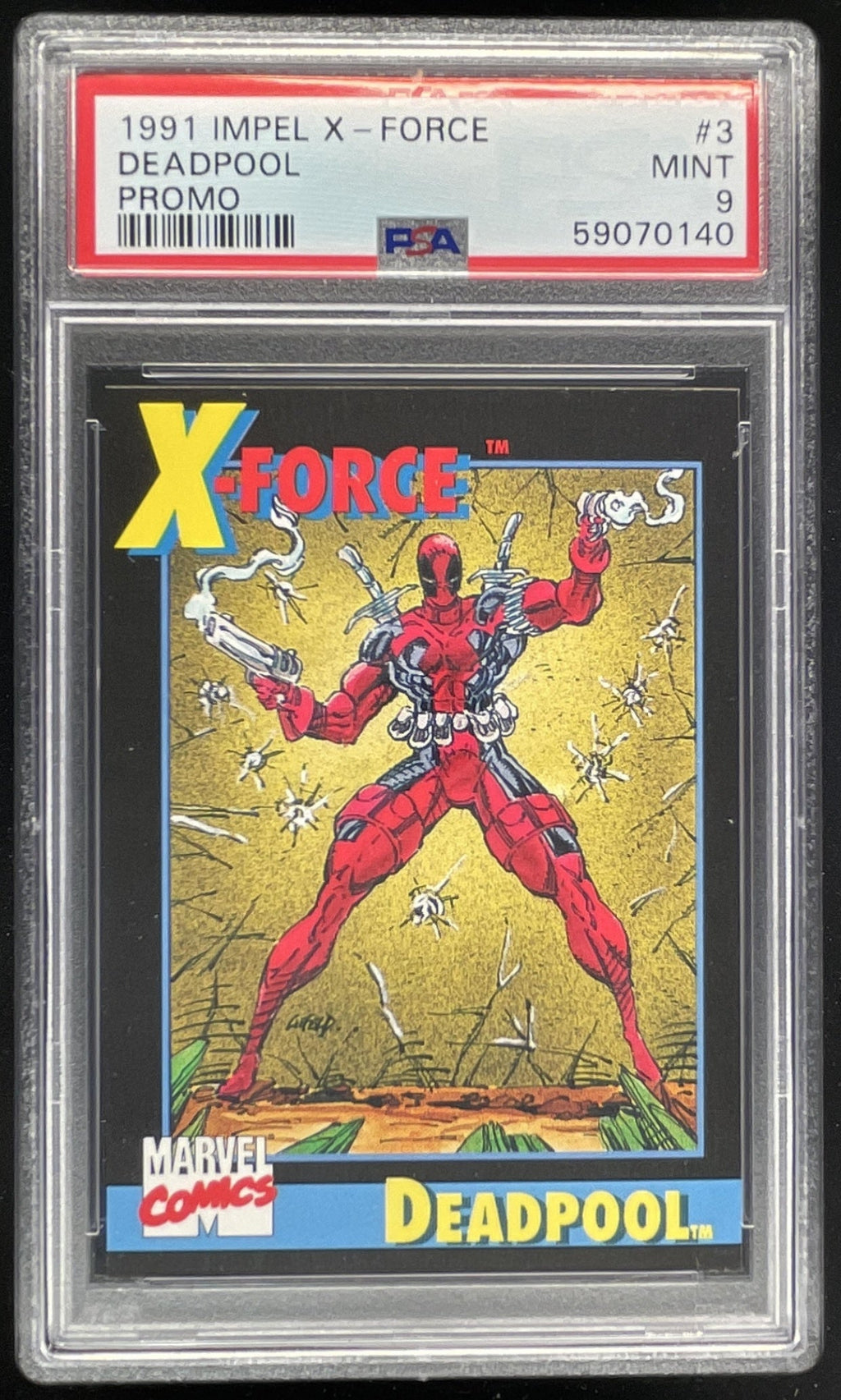1991 Impel X-Force Promo #3 Deadpool PSA 9 product image 1, provided for visual reference and product detail review