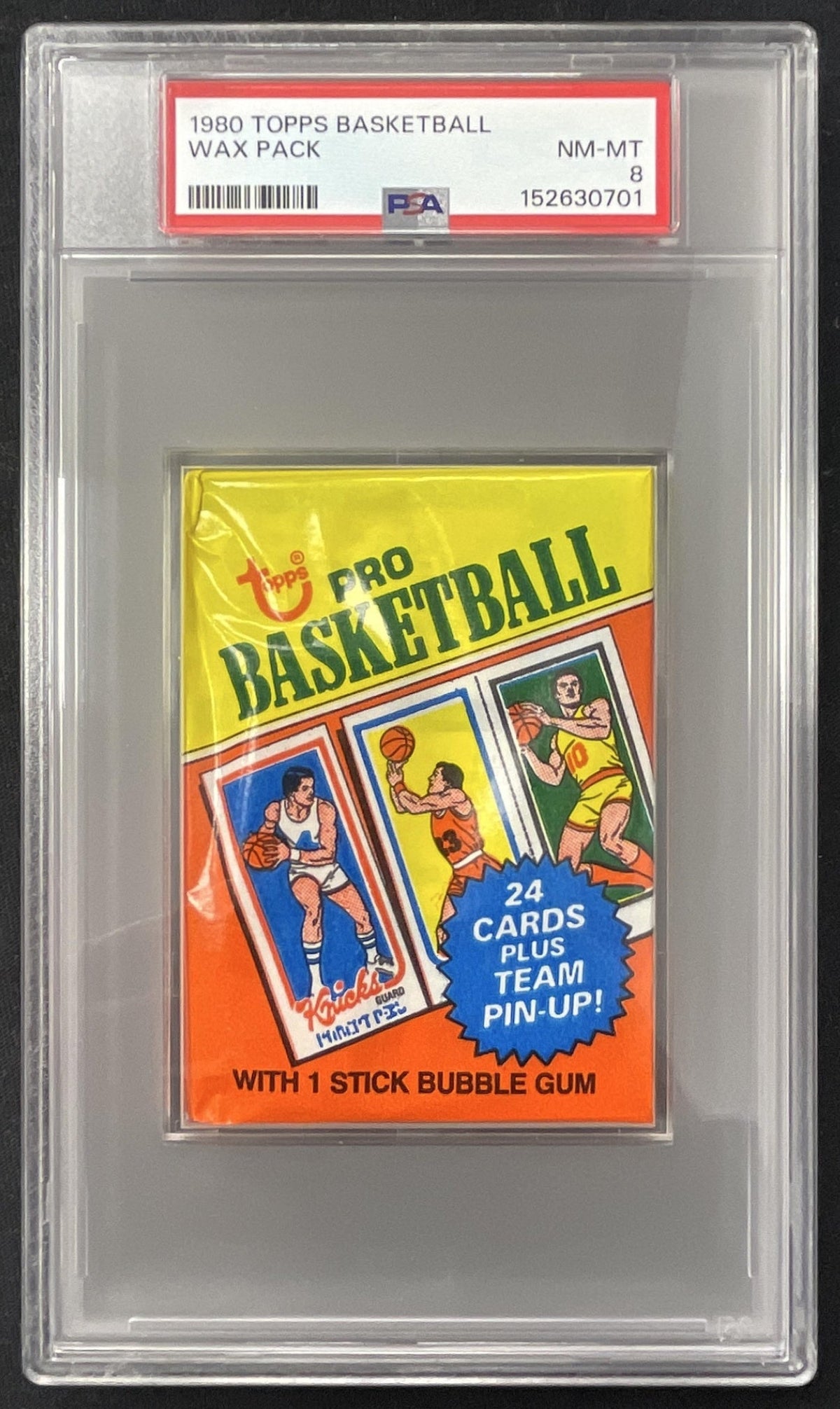1980 Topps Basketball Sealed Wax Pack PSA 8 product image 1, provided for visual reference and product detail review