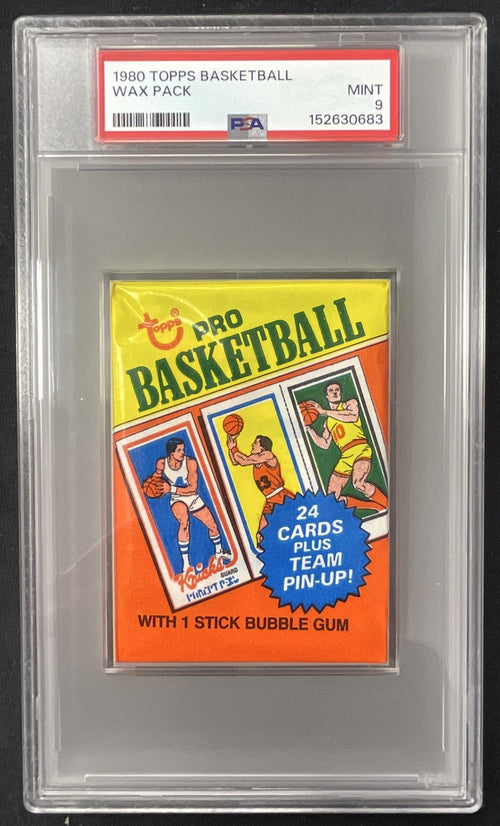 1980 Topps Basketball Sealed Wax Pack PSA 9 product image 1, provided for visual reference and product detail review
