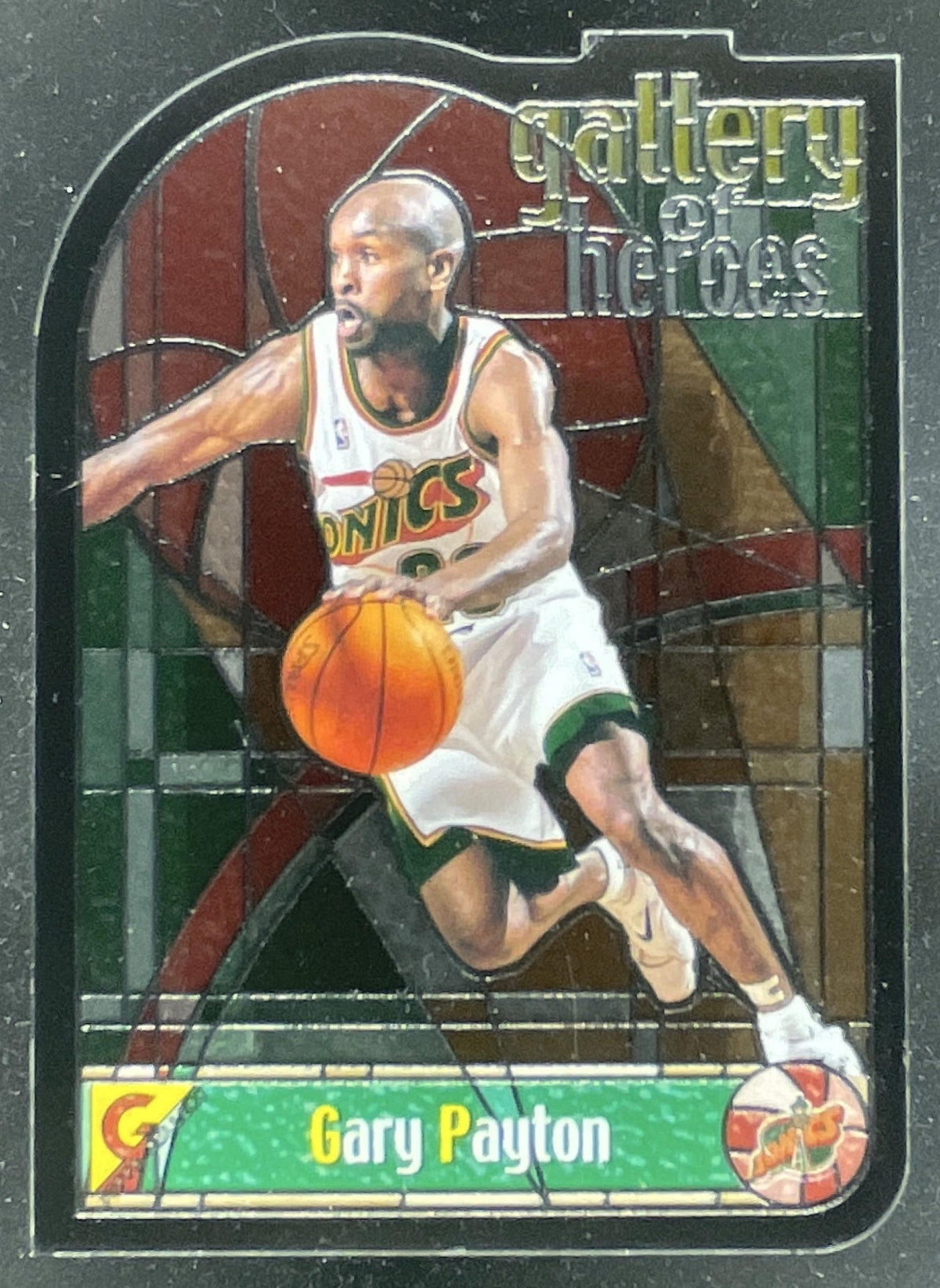 1999-00 Topps Gallery of Heroes #GH6 Gary Payton product image 1, provided for visual reference and product detail review