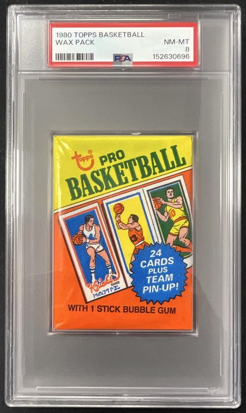 1980 Topps Basketball Sealed Wax Pack PSA 8 product image 1, provided for visual reference and product detail review