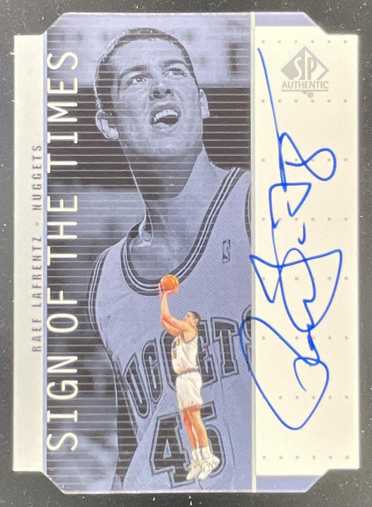 1999-00 SP Authentic Sign of the Times #RL Raef LaFrentz Auto product image 1, provided for visual reference and product