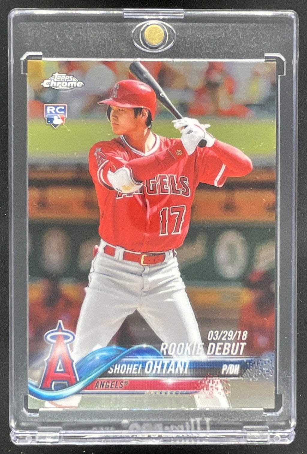2018 Topps Chrome Update #HMT32 Shohei Ohtani RC product image 1, provided for visual reference and product detail review