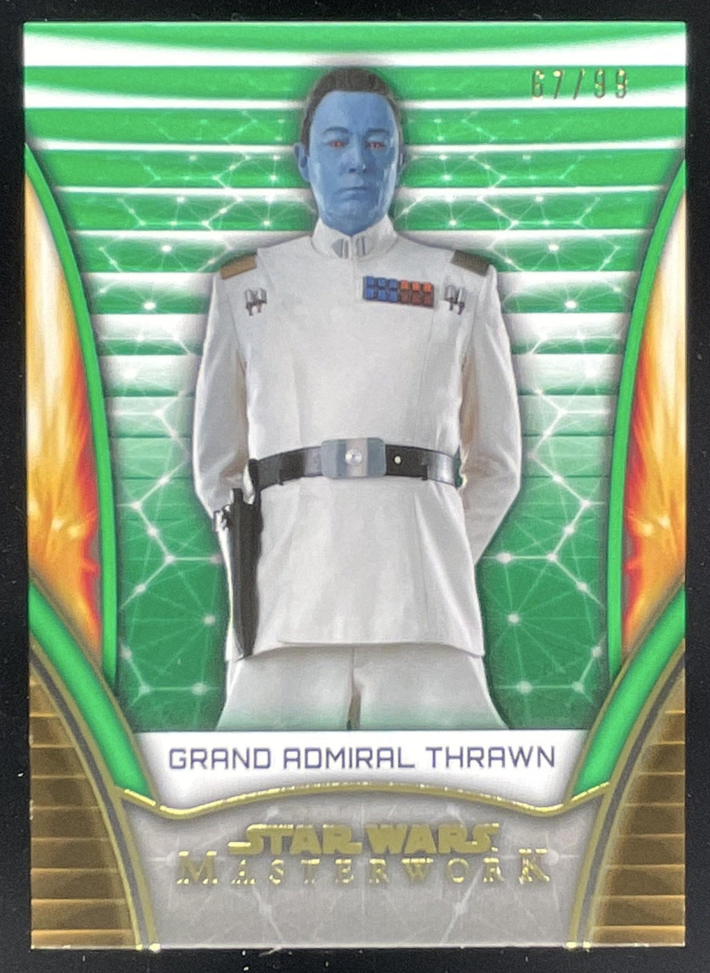 2025 Topps Star Wars Masterwork Green #21 Grand Admiral Thrawn /99 product image 1, provided for visual reference and