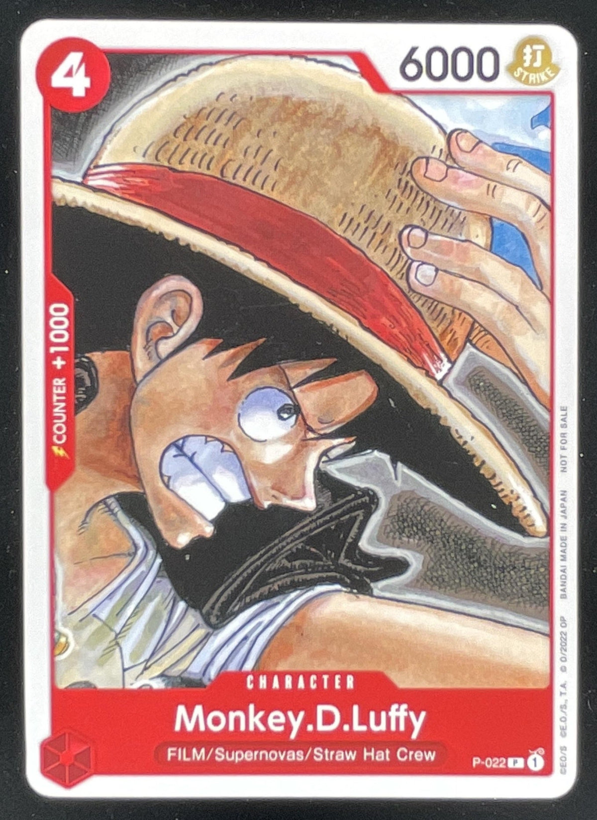 2023 One Piece Premium Card Collection FILM RED Edition #P-022 Monkey D. Luffy product image 1, provided for visual