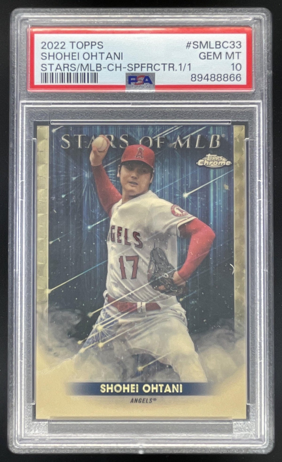 2022 Topps Chrome Stars of MLB Superfractor #SMLBC-33 Shohei Ohtani 1/1 PSA 10 product image 1, provided for visual