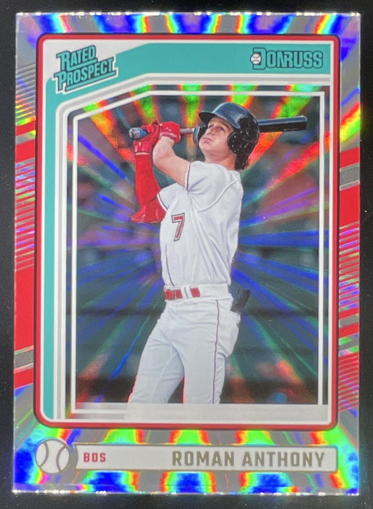 2024 Panini Donruss Laser #122 Roman Anthony Rated Prospect product image 1, provided for visual reference and product