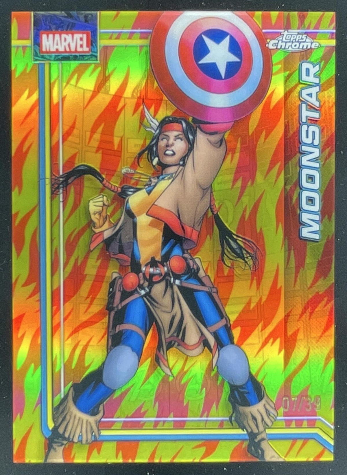 2026 Topps Chrome Marvel Comics Human Torch Refractor #082 Moonstar /39 product image 1, provided for visual reference and