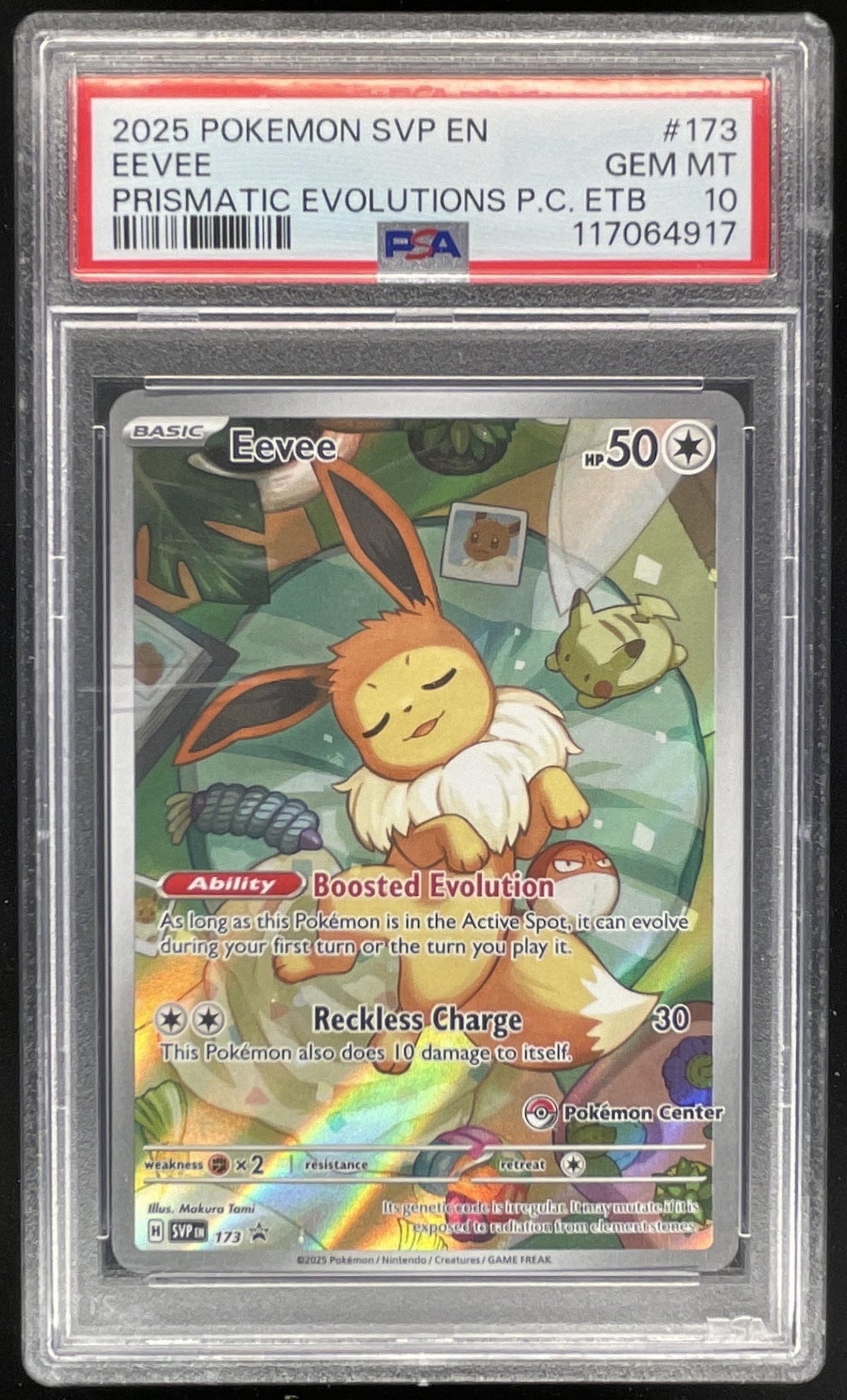 2025 Pokemon SV Black Star Promos Promos #173 Eevee PSA 10 product image 1, provided for visual reference and product detail