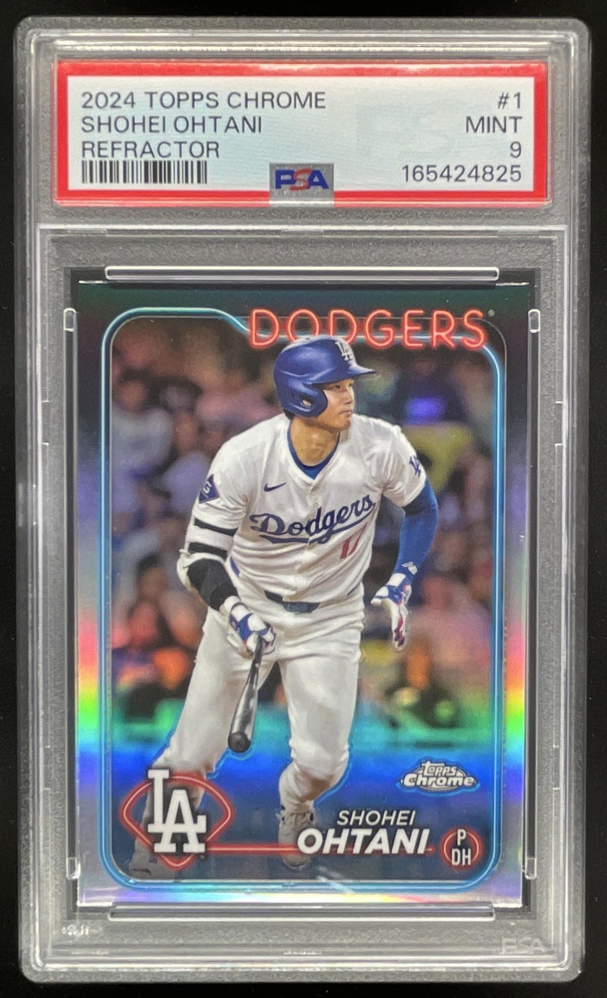 2024 Topps Chrome Refractor #1 Shohei Ohtani PSA 9 product image 1, provided for visual reference and product detail review