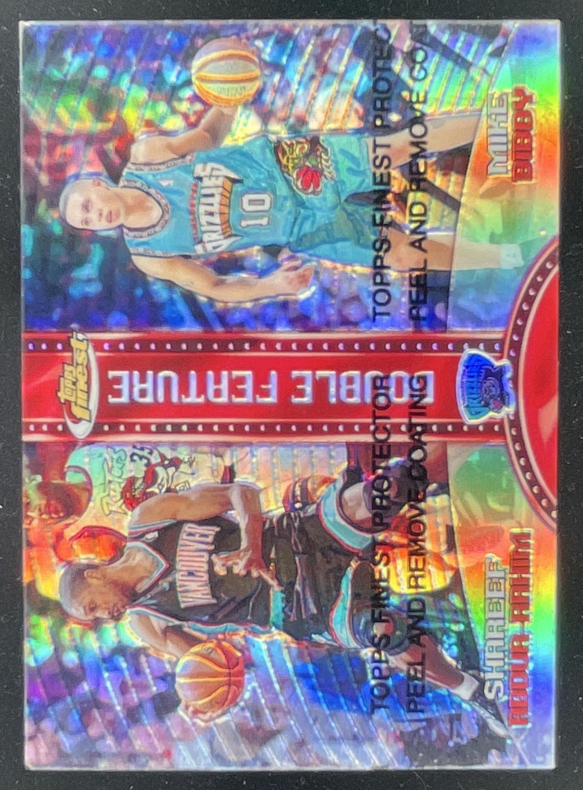 1999-00 Topps Finest Double Feature Dual #DF3 Shareef Abdur-Rahim Mike Bibby product image 1, provided for visual reference