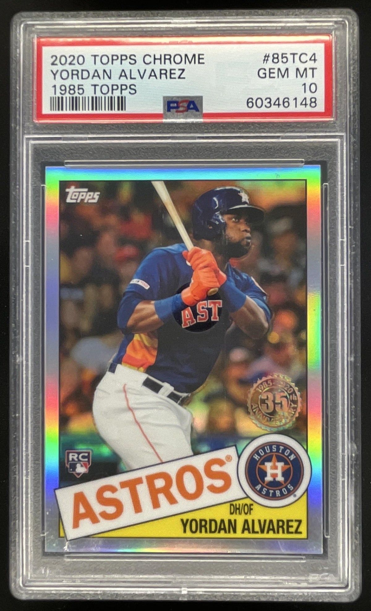 2020 Topps Chrome 1985 Topps Baseball #85TC-4 Yordan Alvarez RC PSA 10 product image 1, provided for visual reference and