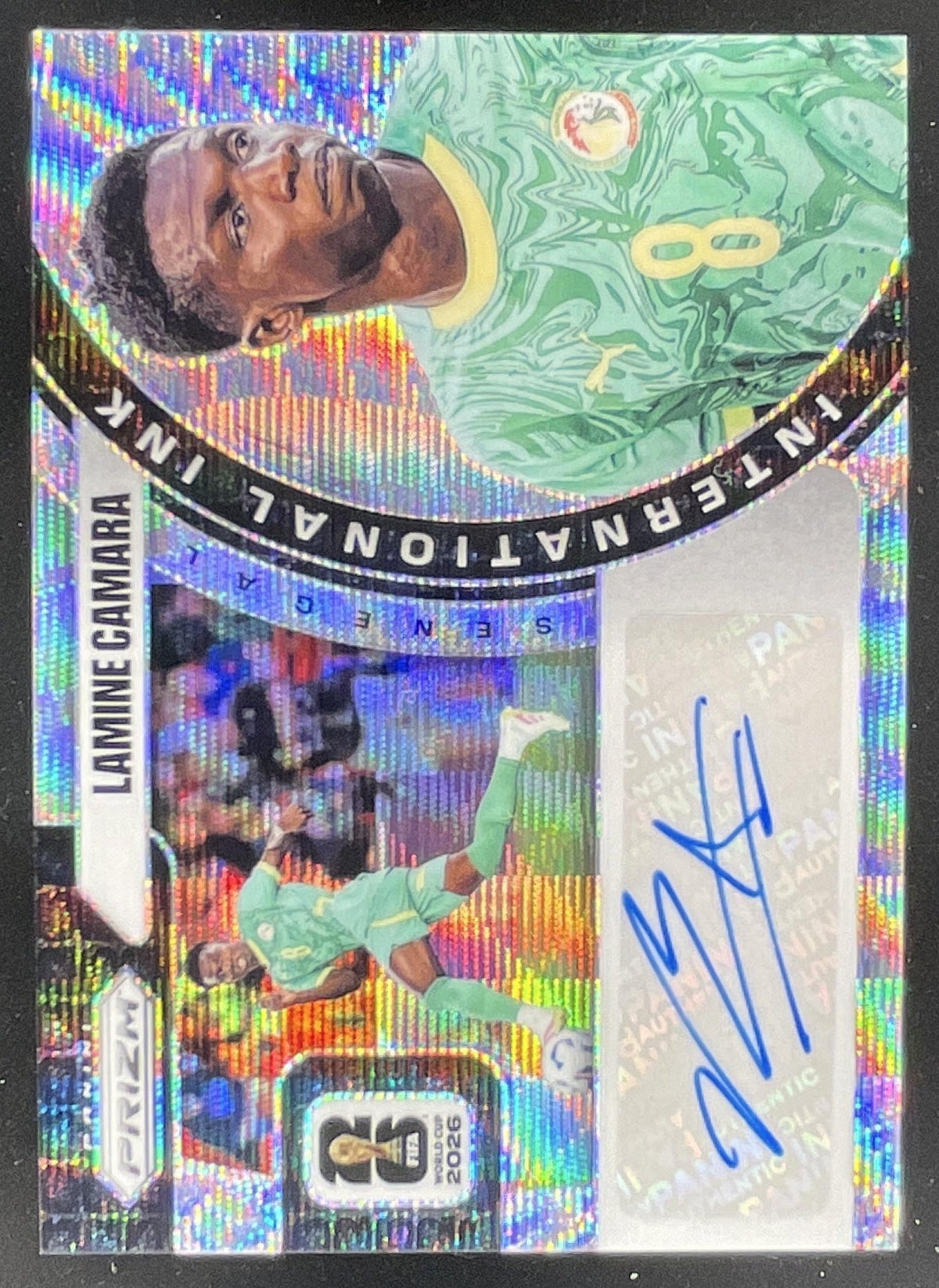 2026 Prizm World Cup International Ink Wave Prizm #II-LC Lamine Camara Auto product image 1, provided for visual reference