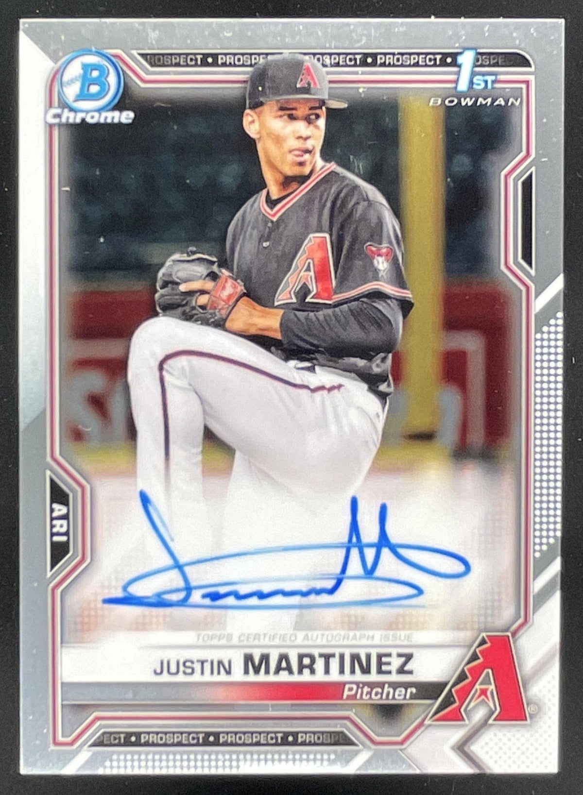 2021 Bowman Chrome Prospect Autographs #CPA-JM Justin Martinez RC Auto product image 1, provided for visual reference and