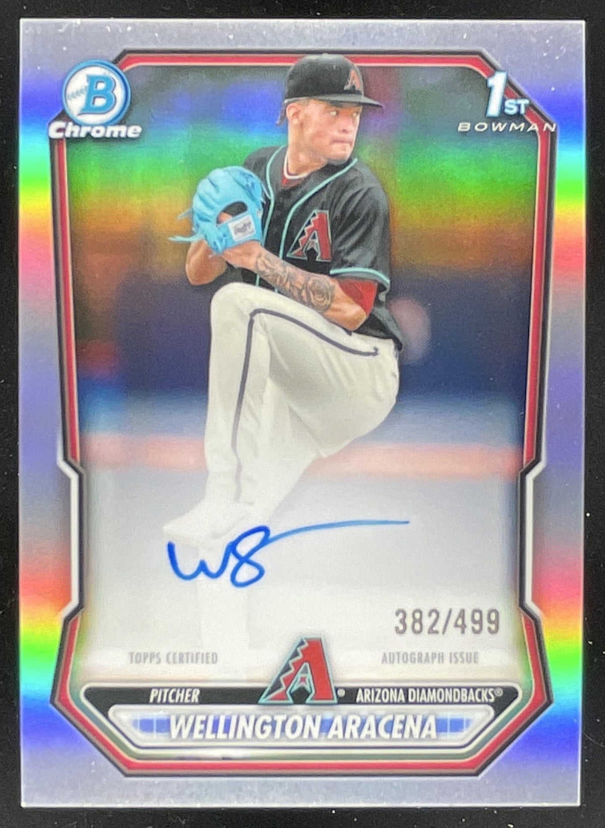 2026 Bowman Chrome Prospects #CPA-WAR Wellington Aracena RC Auto /499 product image 1, provided for visual reference and