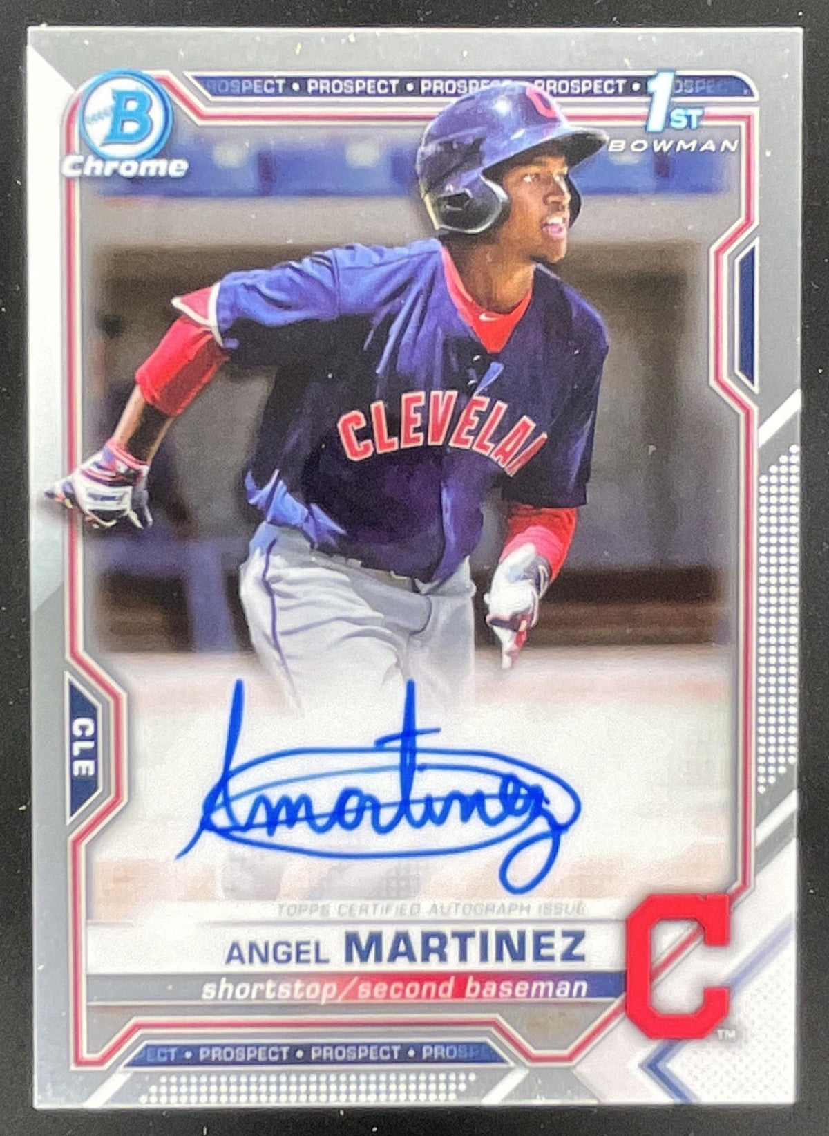 2021 Bowman Chrome Prospect Autographs #CPA-AMA Angel Martinez Autograph RC Auto product image 1, provided for visual