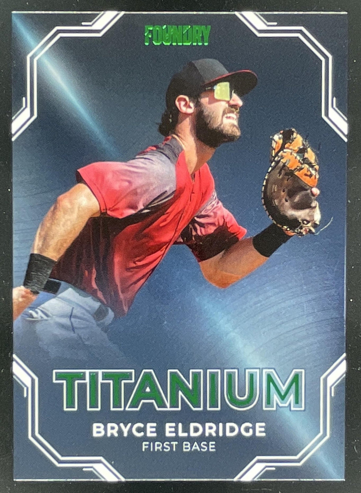 2025 Pulse Foundry Bryce Eldridge Green Titanium #TI-BE /30 product image 1, provided for visual reference and product