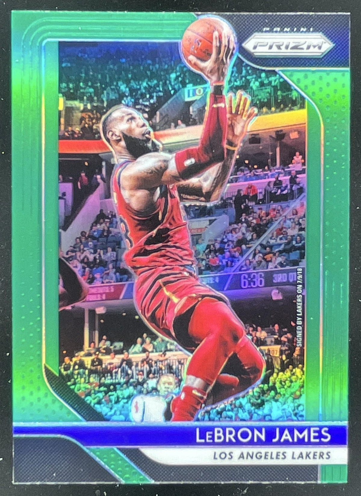 2018-19 Panini Prizm Prizms Green #6 LeBron James product image 1, provided for visual reference and product detail review