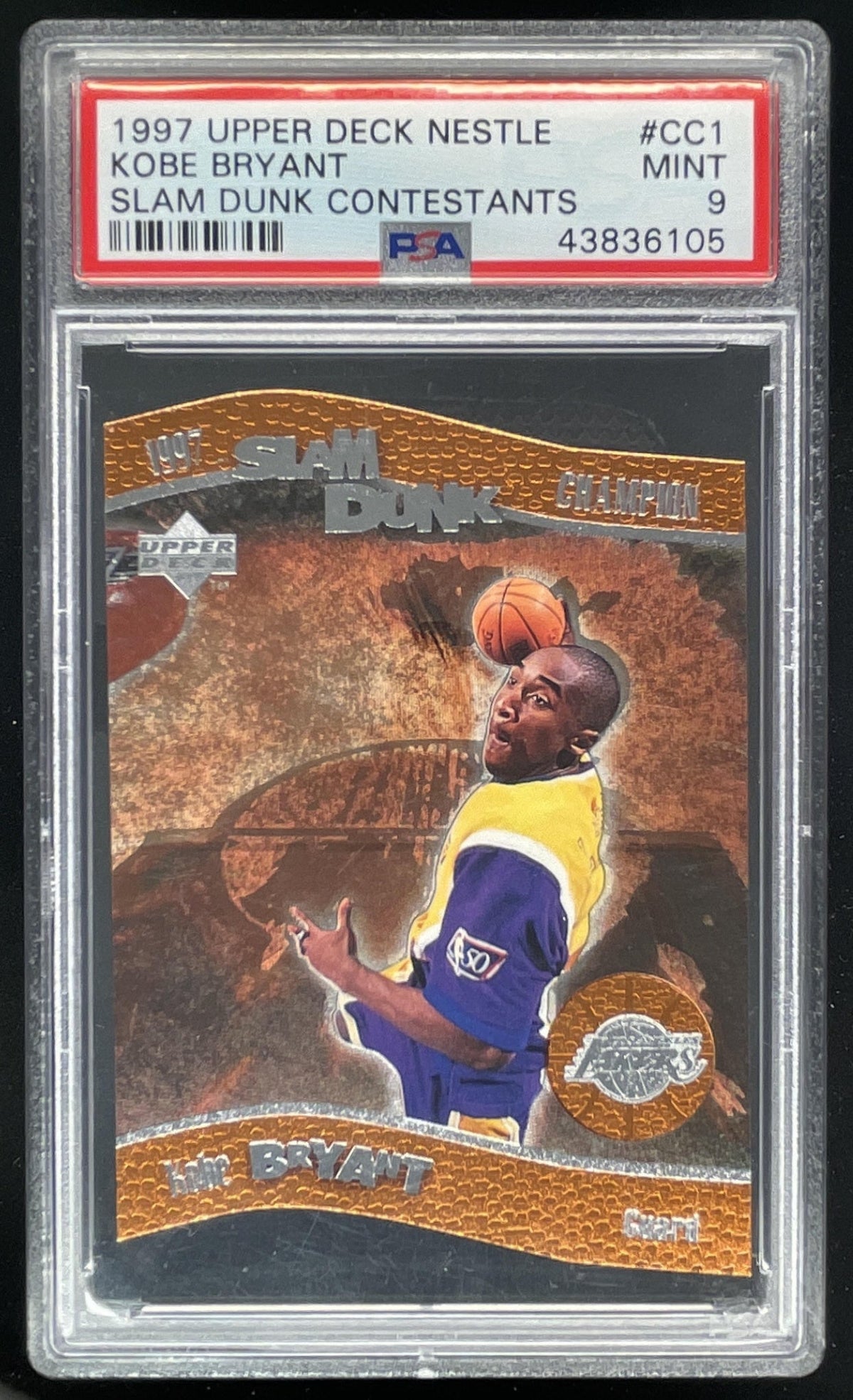 1997-98 Upper Deck Nestle Slam Dunk Contestants #CC1 Kobe Bryant PSA 9 product image 1, provided for visual reference and