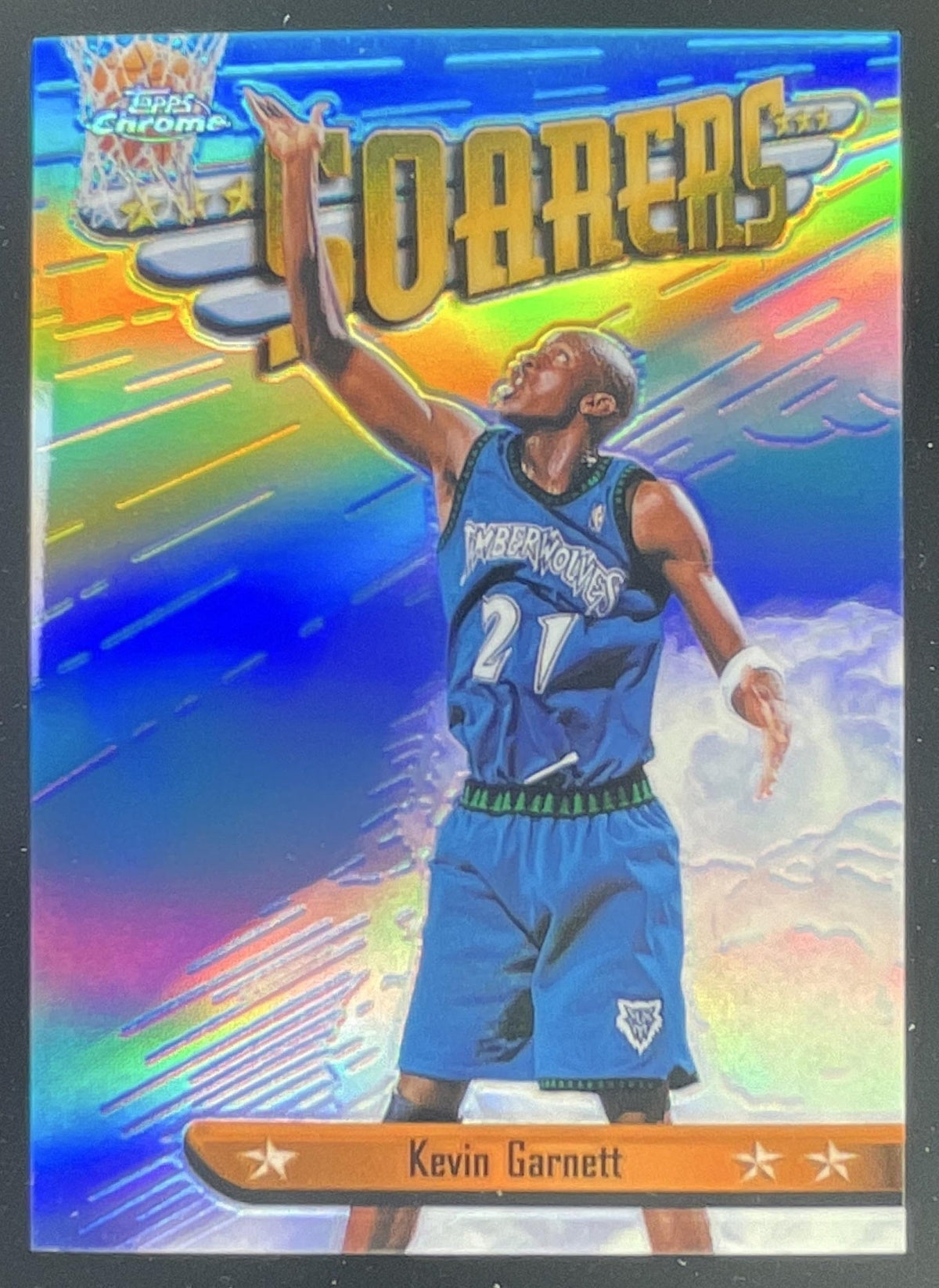 1998-99 Topps Chrome Season's Best Refractor #SB12 Kevin Garnett product image 1, provided for visual reference and product