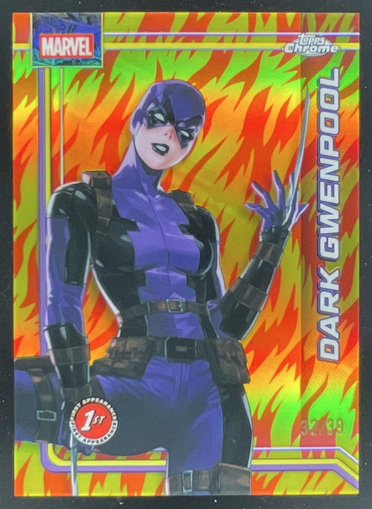 2026 Topps Chrome Marvel Comics Human Torch Refractor #027 Dark Gwenpool RC /39 product image 1, provided for visual