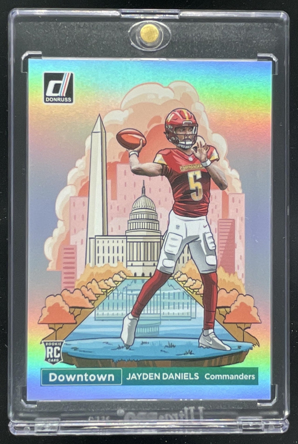2024 Panini Donruss Downtown! SSP #16 Jayden Daniels RC product image 1, provided for visual reference and product detail