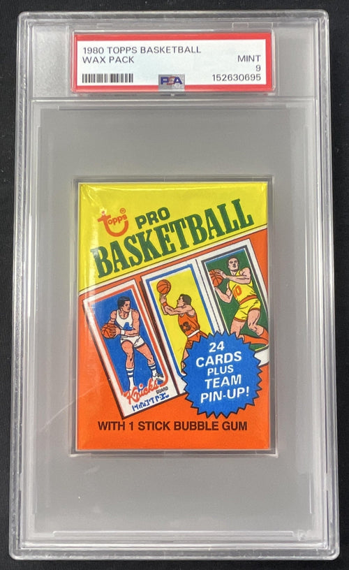 1980 Topps Basketball Sealed Wax Pack PSA 9 product image 1, provided for visual reference and product detail review