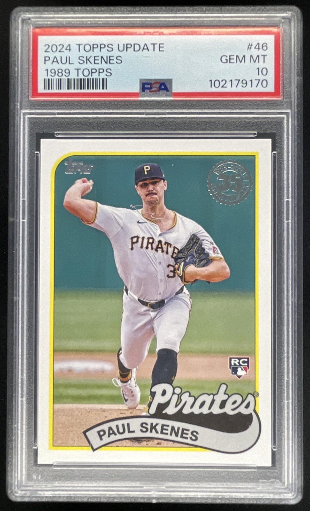 2024 Topps Update 1989 Topps Baseball #89US-46 Paul Skenes RC PSA 10 product image 1, provided for visual reference and