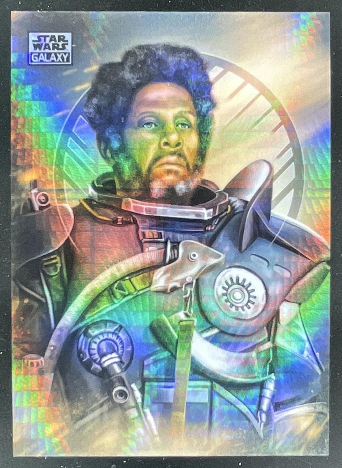2026 Topps Chrome Star Wars Galaxy Art of Rogue One Prism #ARO-5 Saw Gerrera /75 product image 1, provided for visual