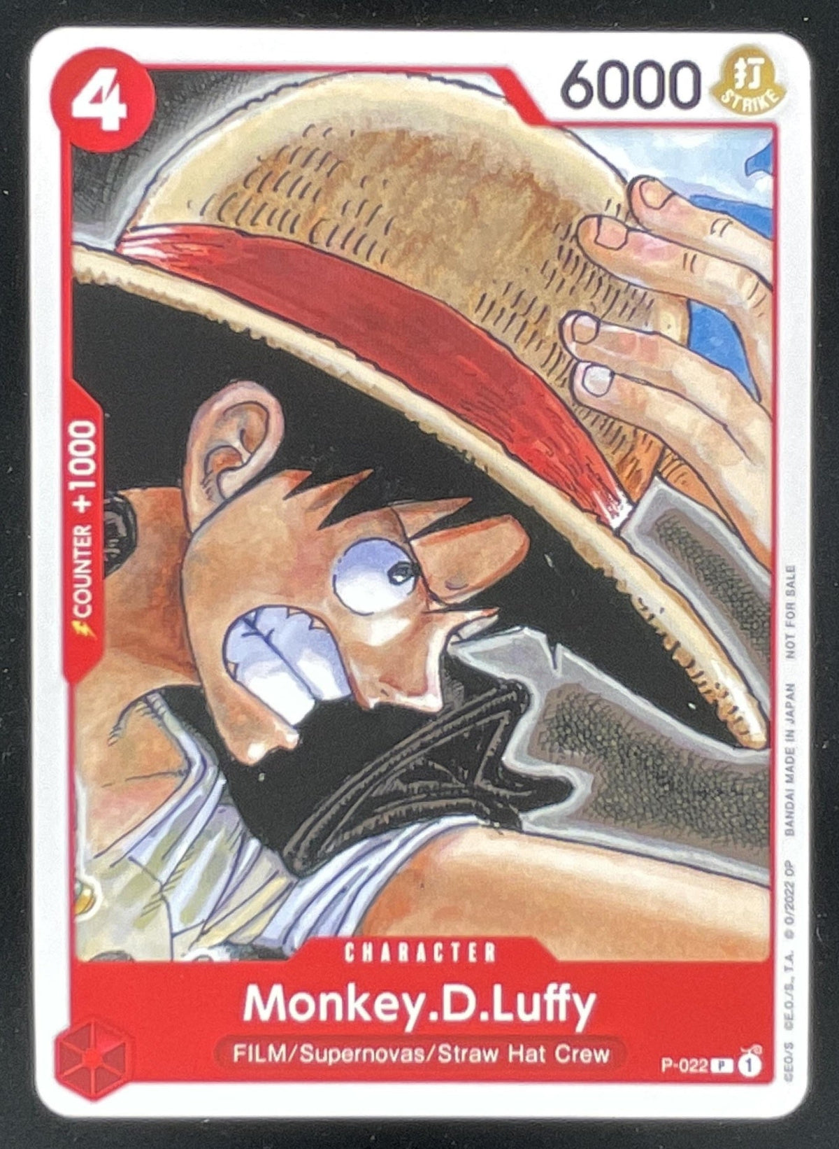 2023 One Piece Premium Card Collection FILM RED Edition #P-022 Monkey D. Luffy product image 1, provided for visual