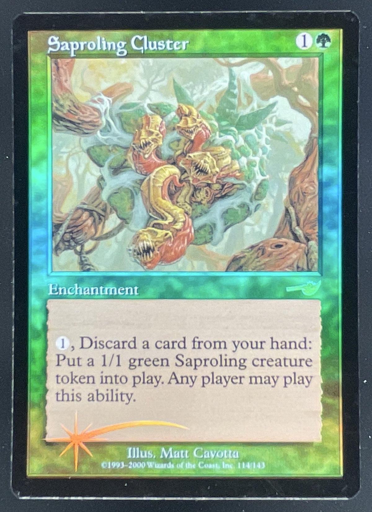 2000 Magic: The Gathering Nemesis #114 Saproling Cluster product image 1, provided for visual reference and product detail