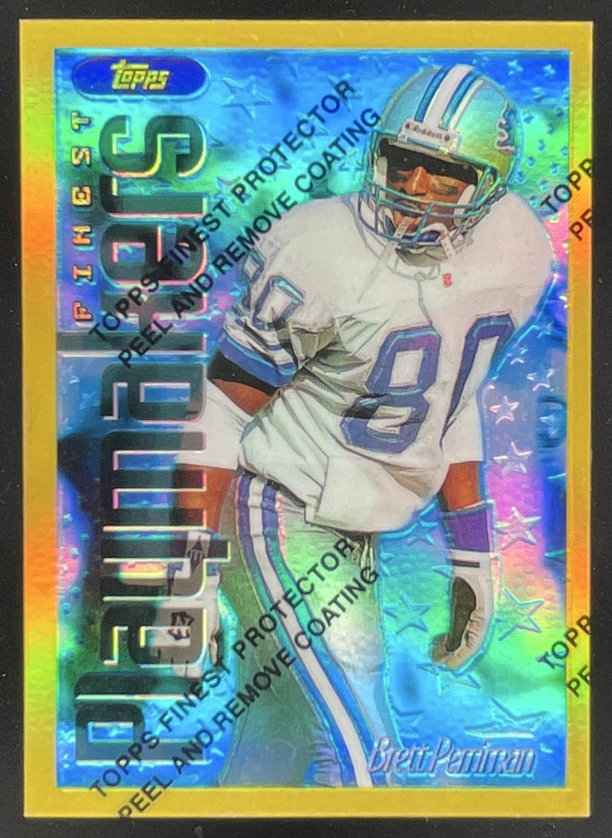1996 Topps Finest Rare Gold Refractors #148 Brett Perriman product image 1, provided for visual reference and product detail