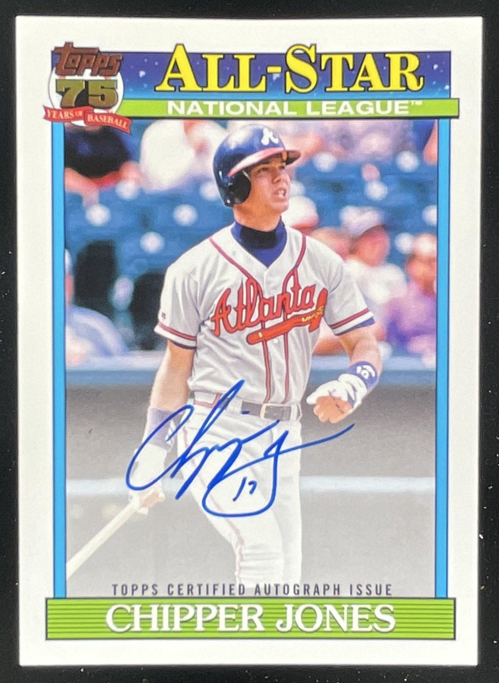 2026 Topps Series 2 1991 Topps All-Star Autograph #91AS-CJ Chipper Jones Auto product image 1, provided for visual reference