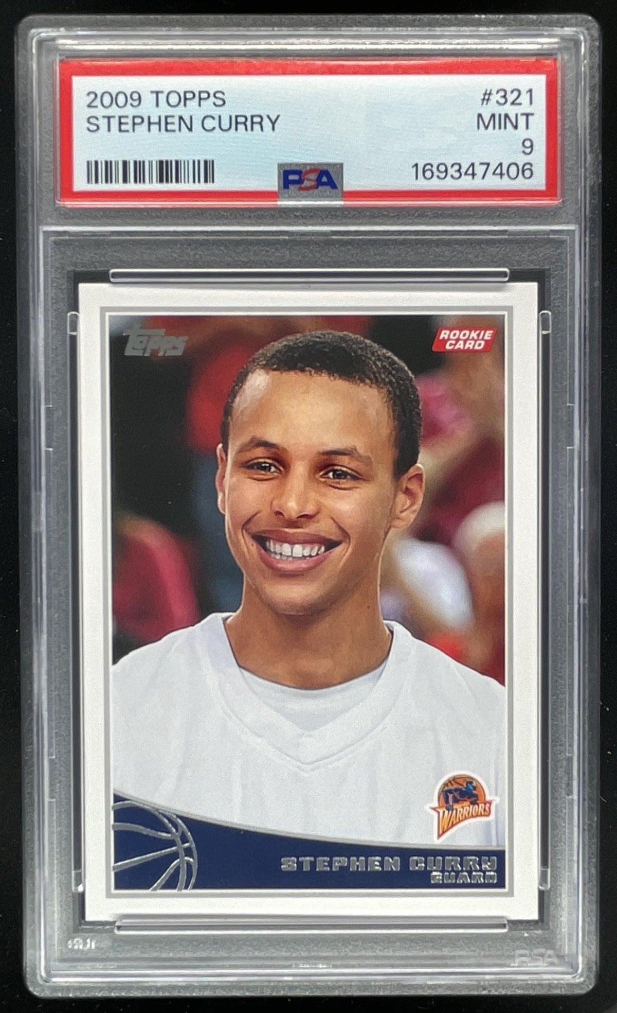 2009-10 Topps #321 Stephen Curry RC PSA 9 product image 1, provided for visual reference and product detail review