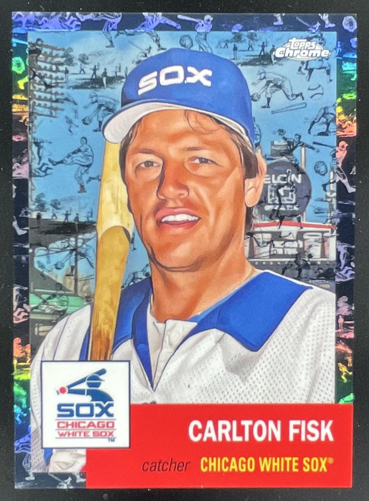 2022 Topps Chrome Platinum Anniversary Toile Cream/Black #410 Carlton Fisk /10 product image 1, provided for visual